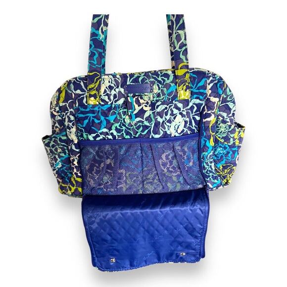 Vera Bradley Katalina Blues Stroll Around Diaper Bag Tote Lots of Pockets - Picture 4 of 10